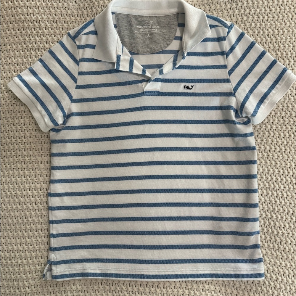 Vineyard Vines Kids Blue Striped Polo Shirt